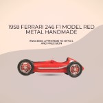 AJ109 1958 Ferrari 246 F1 Model Red Metal Handmade 